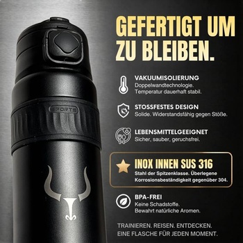 Thermo fľaša Bullstep čierna