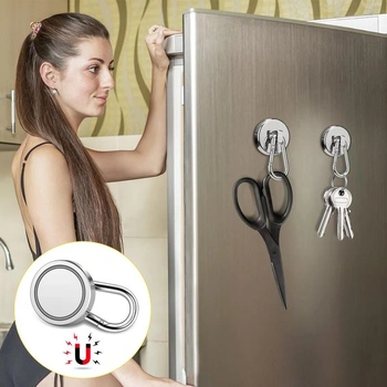 4 kusy magnetických háčků 32 mm, extra silné, magnetické háčky