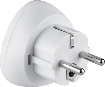 Cestovní adaptér Electraline 70058 UK do Německa/Evropy, bílý, UK do Evropy