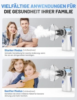 Inhalační přístroj, přenosný inhalační přístroj IMDK, schválený CE-Medical - ultra tichý,