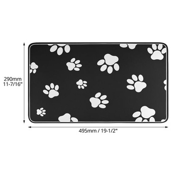 QWORK® 30 x 50 cm, vodoodpudivá podložka na kŕmenie, ľahko čistiteľná podložka na kŕmenie pre psov a