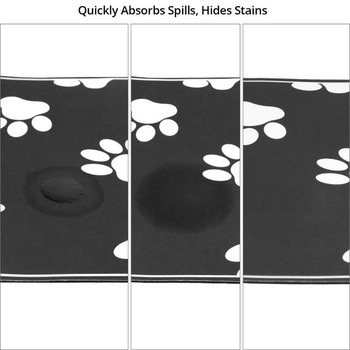 QWORK® 30 x 50 cm, vodoodpudivá podložka na kŕmenie, ľahko čistiteľná podložka na kŕmenie pre psov a