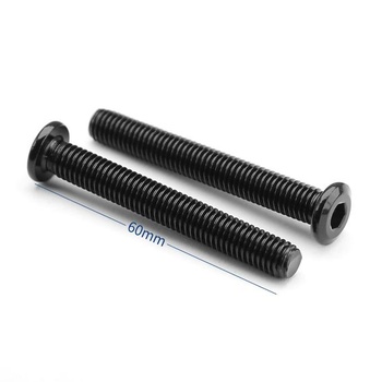 (10 kusů) Šroub s plochou hlavou a vnitřním šestihranem M6x60mm, nerezová ocel 304, černěný oxid,