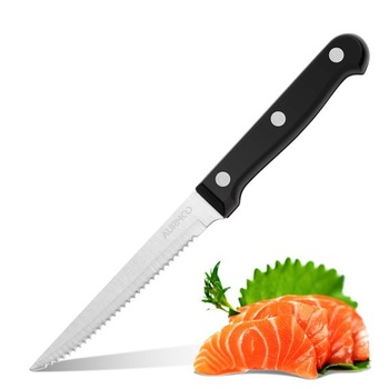 12dílná sada steakových nožů, steakové příbory s ostrými čepelemi, stříbrná02