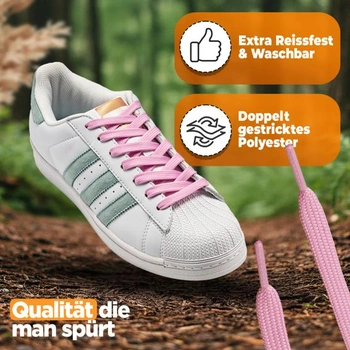 LaceHype - 2 páry prémiových tkaniček 10 mm, polyesterové tkaničky LC1 růžové 180 cm - 2 páry