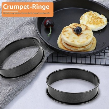 6 krúžkov na crumpety, forma na palacinky Ø10cm, nepriľnavé formy na crumpety, forma na palacinky,