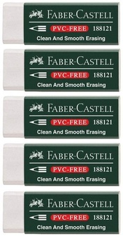 Faber-Castell 188121 - Guma 7081 N Bez PVC, Plast (5 gúm,…