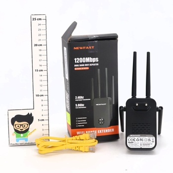 Repeater Newfast AC1200 čierna