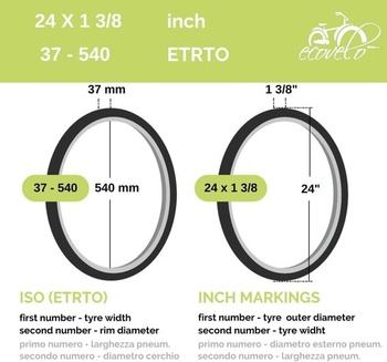 2 pneumatiky 24 x 1 3/8 (37-540) + duša, čierne pneumatiky, poťahy na invalidný vozík 24