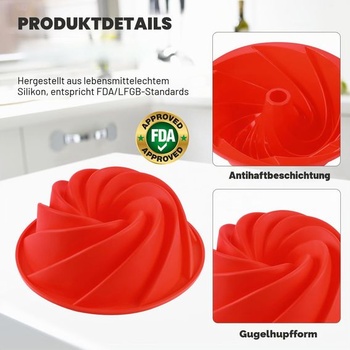 Silikonová forma na pečení Bundt, silikonová forma na pečení, formy na pečení dortů