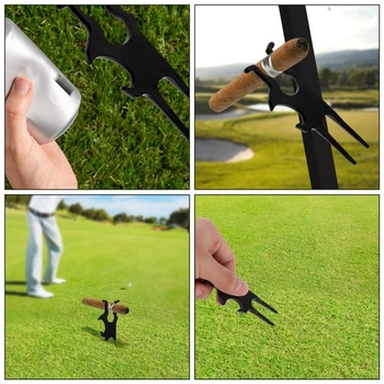 Magnetický držák na doutníky Lyreh Golf, 10,1x3,5cm multifunkční držák na doutníky s otvírákem na