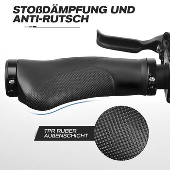 Ergonomické rukoväte na bicykel GXCROR s protišmykovým dizajnom s bodkami | Tlmiace gumové rukoväte