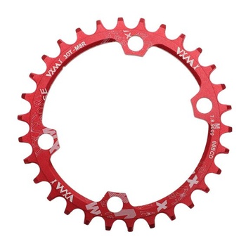 Úzky široký prevodník červený, 1 kus pre Speed ​​Road Bike 96 BCD