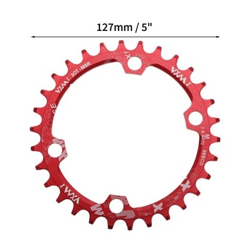 Úzky široký prevodník červený, 1 kus pre Speed ​​Road Bike 96 BCD