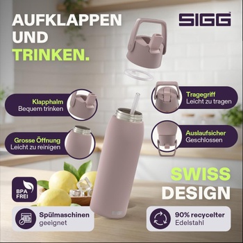 Nerezová fľaša na pitie Sigg Dusk, 1L