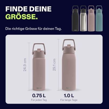 Nerezová fľaša na pitie Sigg Dusk, 1L
