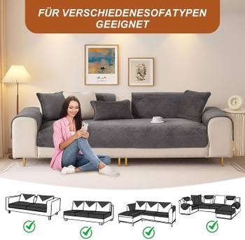 QHAIYYBF Poťah na sedačku 70 x 150 cm sivý