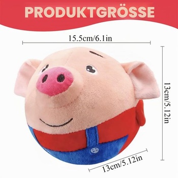 Interaktívna hračka pre psov, interaktívna hračka pre psov s motívom červeného prasiatka (Červené
