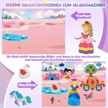 URMYWO Zábava z fólie pro děti, Princeznovské umění z fólie pro děti, Kreativní sady pro dívky ve