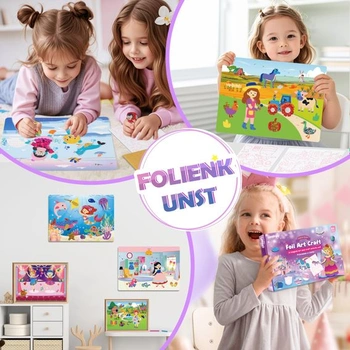URMYWO Zábava z fólie pro děti, Princeznovské umění z fólie pro děti, Kreativní sady pro dívky ve