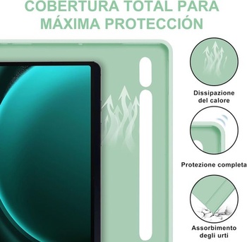 IVEOPPE Klávesnice a ochranné pouzdro pro Samsung Galaxy Tab S9 FE 10,9 palce 2023, Odnímatelná