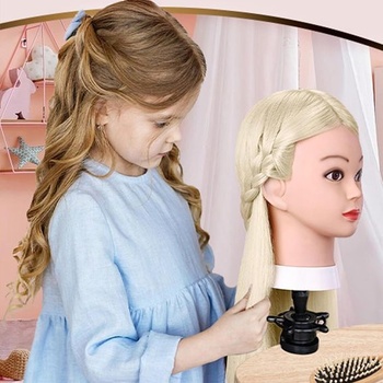 FGXY 80% Tréninková hlava pro vlasy, Sada modelovacích účesů a pevných svorek a Sada neviditelných