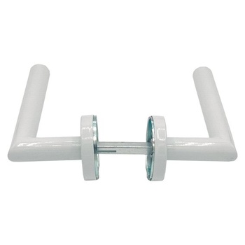 Micel - 05652 - Sada kľučiek s rozetou (53 mm) a pravouhlou pákou, povrchová úprava z nerezovej ocele,