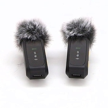 Mini mikrofon pro iPhone, Android a PC - Mini mikrofon Plug & Play s větrnou clonou, bezdrátový
