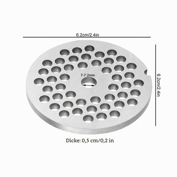 Náhradní kotouče Greensen do mlýnku na maso s otvorem 5 mm, nerezová ocel, malý kulatý otvor 5 mm