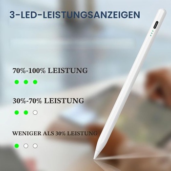 Ceruzka pre iPad 2018-2026, 15-minútová rýchlonabíjacia ceruzka pre iPad biela