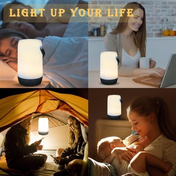 Dobíjecí venkovní lampa, přenosná stmívatelná LED stolní lampa, dotykové ovládání, noční lampa,
