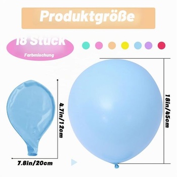 XXL balóniky, veľké obrie balóniky s priemerom 18 palcov, 18 kusov veľkých latexových balónikov, obrie