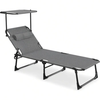Skladacie ležadlo s tienidlom HW06317BG, nosnosť 100 kg,…