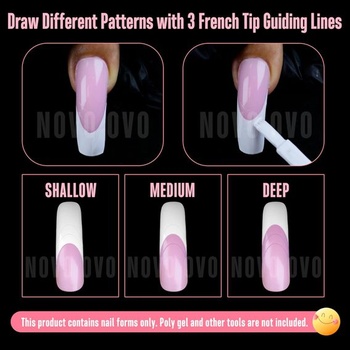 NOVO OVO Halloween Curved Dual Form, Zakrivené štvorcové dvojité formy na nechty na predĺženie