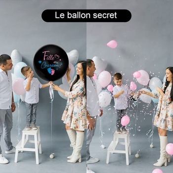 Balónik na odhalenie pohlavia 36 palcov, balónik „chlapec alebo dievča“ XXL, veľký latexový balónik s