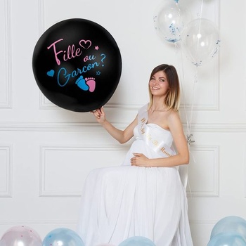 Balónek k odhalení pohlaví 36 palců, balónek „chlapec nebo holka“ XXL, velký latexový balónek s