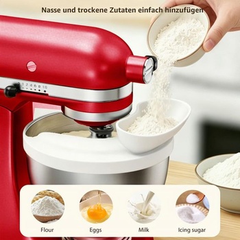 Nalievacia násypka pre KitchenAid, silikónová ochrana proti striekajúcej vode pre misy, bezpečná