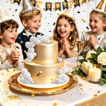CHORINE 55dílné ozdoby na dorty, kuličky na dorty, mini balónkové košíčky na narozeninové oslavy,