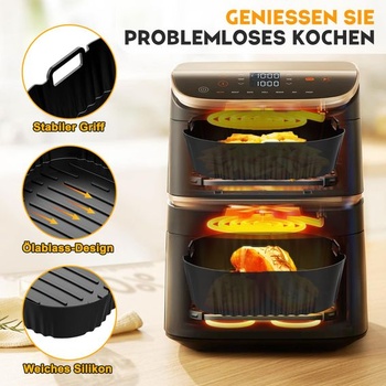 2 ks príslušenstvo do fritézy Cosori 5,5 l, 6 l, 6,2 l, príslušenstvo do silikónovej formy pre