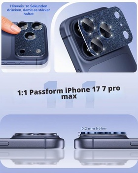 Ochranný kryt CloudValley pro iPhone 17 Pro Max, neviditelný a perfektně padnoucí 1:1, tvrzené sklo