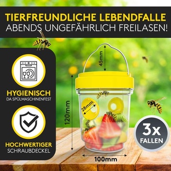 SilverRack pasca na osy, balenie 3 kusov na vonkajšie použitie, odpudzovač ôs, žltá