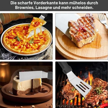 Sada 2 nerezových špachtlí, Malé/mini servírovacia špachtľa, Ploché kovové špachtle na varenie a