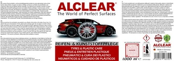 ALCLEAR 721RK Leštenie pneumatík 1000 ml s aplikačnou hubkou, saténový povrch, UV ochrana. ALCLEAR