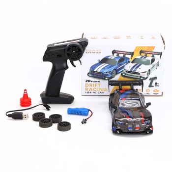 Siereolly Drift Car 1:24 Závodné auto na diaľkové ovládanie 20 km/h 4WD 2,4 GHz Mini RC auto s LED