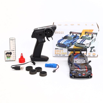 Siereolly Drift Car 1:24 Závodné auto na diaľkové ovládanie 20 km/h 4WD 2,4 GHz Mini RC auto s LED