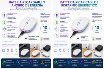 Bezdrôtová myš Generico, dobíjacia, Bluetooth, 2,4 GHz, USB, duálny režim pre notebook, univerzálny,