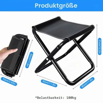 Kempingová stolička, prenosná skladacia stolička, nosnosť 100 kg (220 libier), mini skladacia stolička