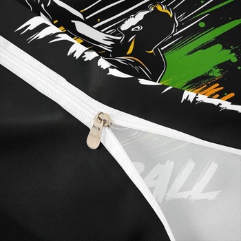 Pánske obliečky Homewish Handball 135x200 čierna žltá zelená 135*200+80*80*1