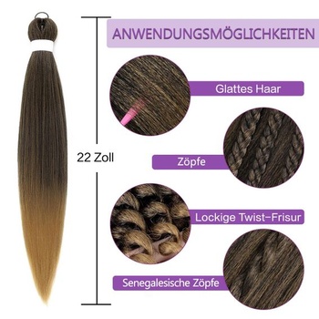 8 ks syntetických EZ copánků YUFEIHE