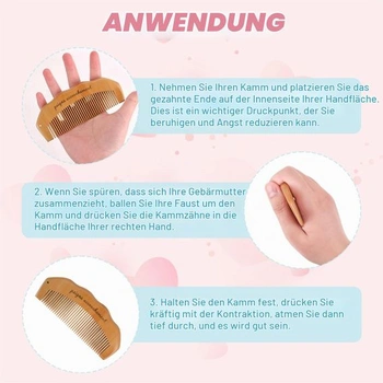 Porodní hřeben, porodní hřeben, dřevěný hřeben